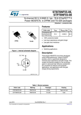  Datasheet Preview Page 1