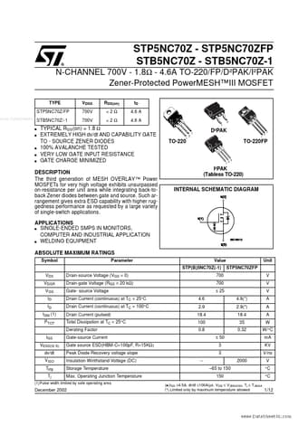  Datasheet Preview Page 1