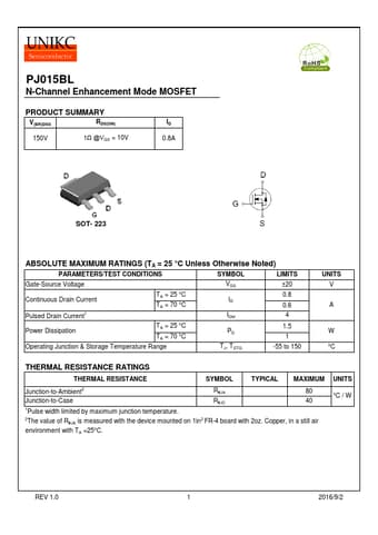  Datasheet Preview Page 1
