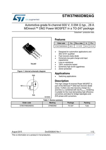  Datasheet Preview Page 1