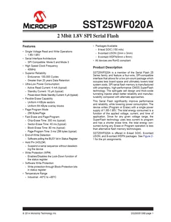  Datasheet Preview Page 1