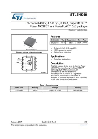  Datasheet Preview Page 1