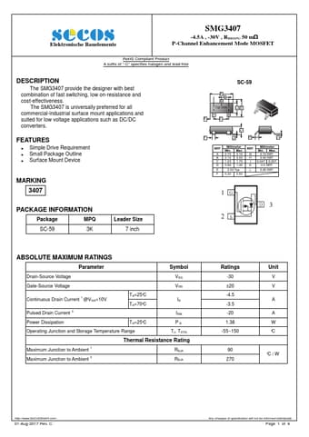  Datasheet Preview Page 1