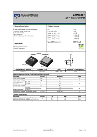  Datasheet Preview Page 1