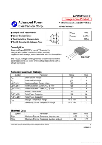  Datasheet Preview Page 1