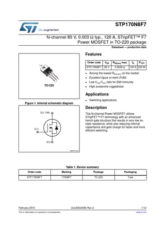  Datasheet Preview Page 1