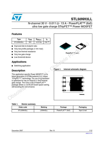  Datasheet Preview Page 1