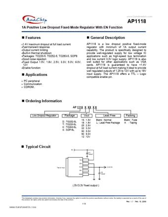  Datasheet Preview Page 1