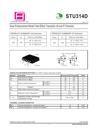  Datasheet Preview Page 1