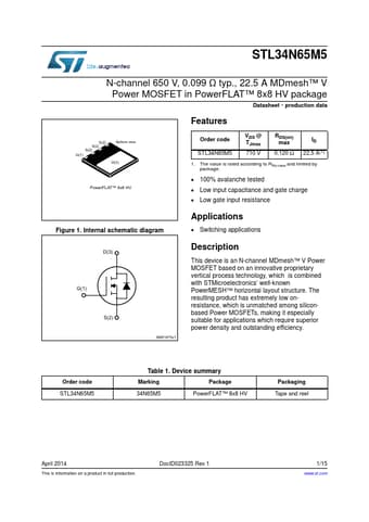  Datasheet Preview Page 1