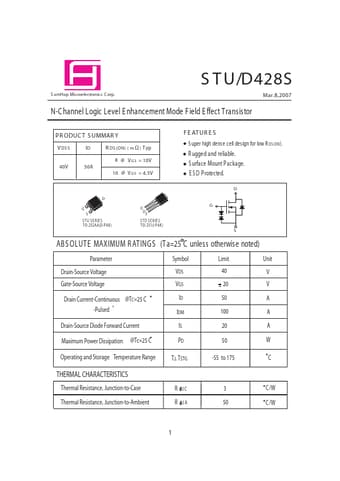  Datasheet Preview Page 1