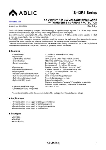  Datasheet Preview Page 1