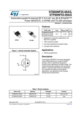  Datasheet Preview Page 1