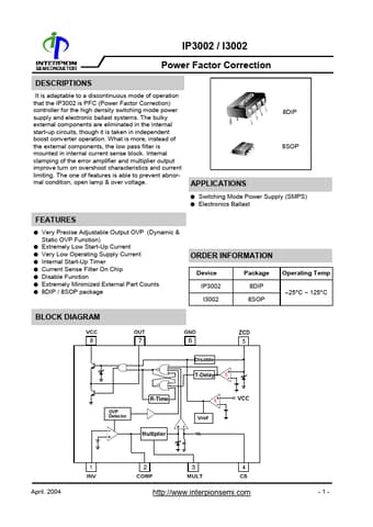  Datasheet Preview Page 1