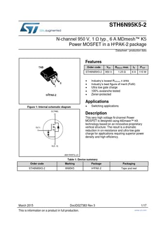  Datasheet Preview Page 1