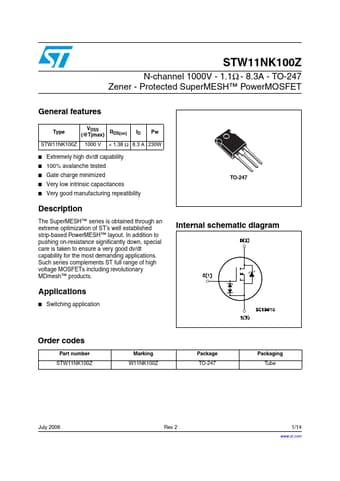  Datasheet Preview Page 1