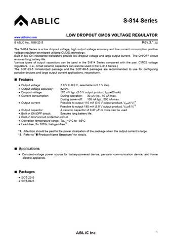  Datasheet Preview Page 1
