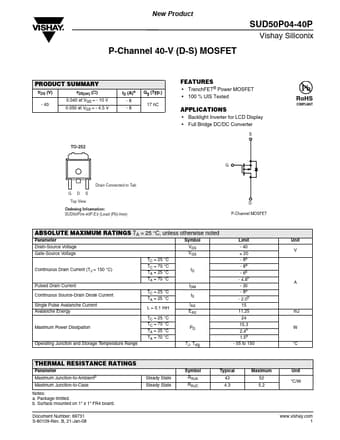  Datasheet Preview Page 1