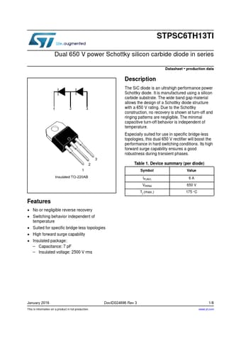  Datasheet Preview Page 1