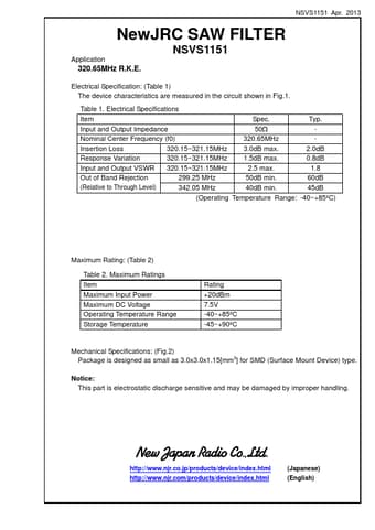  Datasheet Preview Page 1