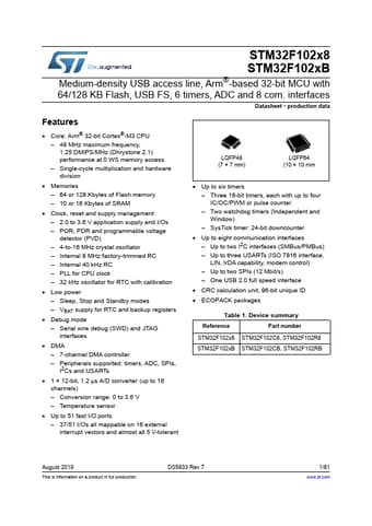  Datasheet Preview Page 1