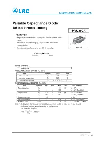  Datasheet Preview Page 1