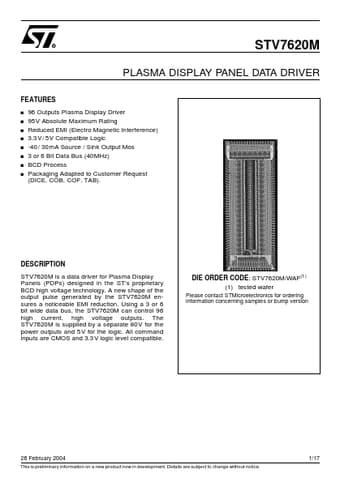  Datasheet Preview Page 1