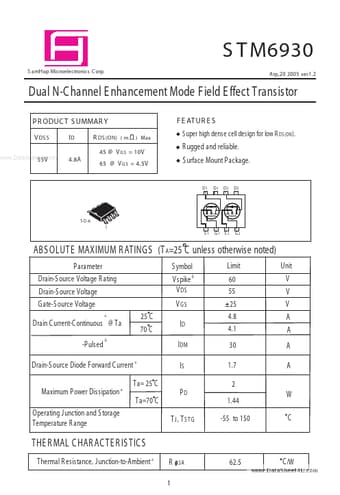  Datasheet Preview Page 1