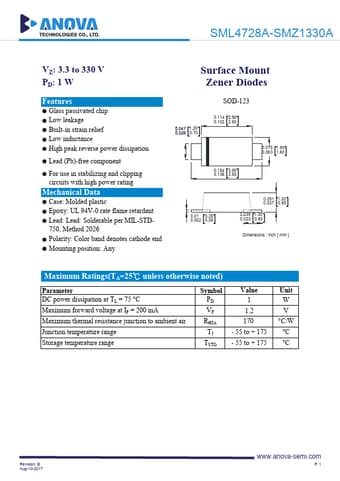  Datasheet Preview Page 1