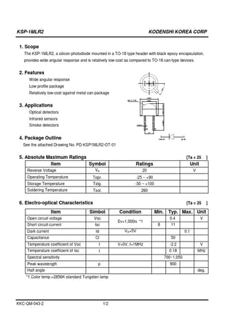  Datasheet Preview Page 1