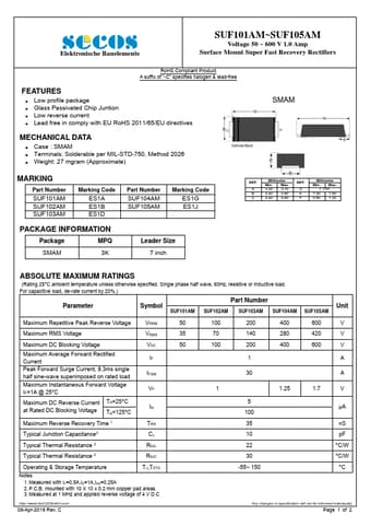  Datasheet Preview Page 1