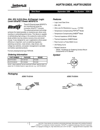 Datasheet Preview Page 1