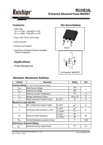  Datasheet Preview Page 1