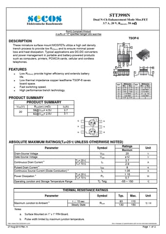  Datasheet Preview Page 1