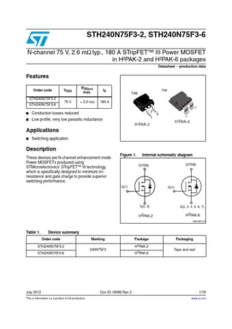  Datasheet Preview Page 1