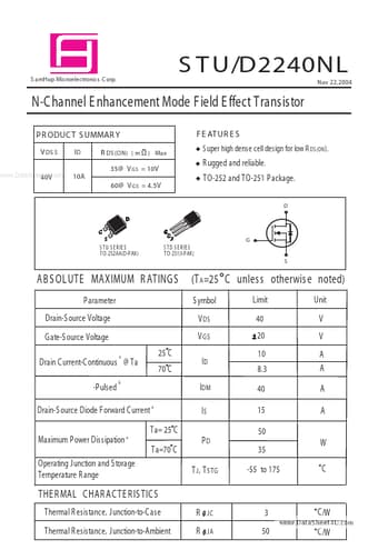  Datasheet Preview Page 1