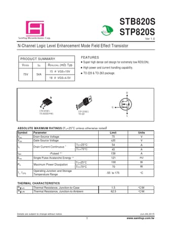  Datasheet Preview Page 1
