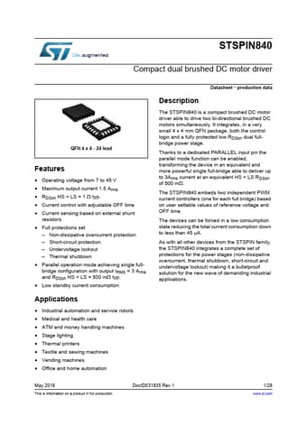  Datasheet Preview Page 1
