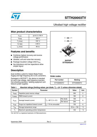  Datasheet Preview Page 1
