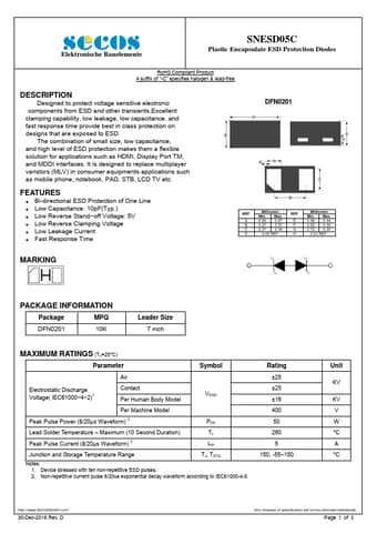  Datasheet Preview Page 1