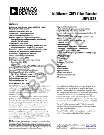  Datasheet Preview Page 1