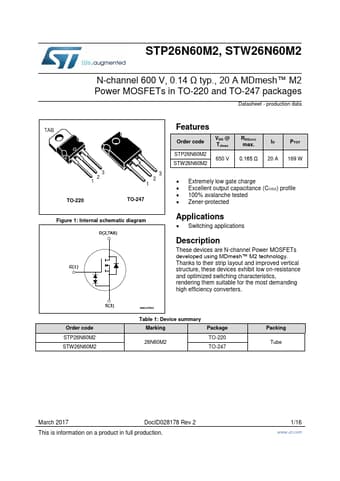  Datasheet Preview Page 1