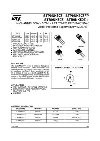  Datasheet Preview Page 1