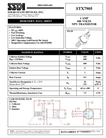  Datasheet Preview Page 1
