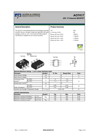  Datasheet Preview Page 1