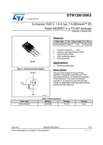  Datasheet Preview Page 1
