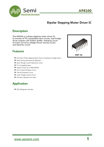  Datasheet Preview Page 1