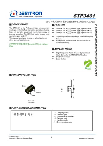  Datasheet Preview Page 1