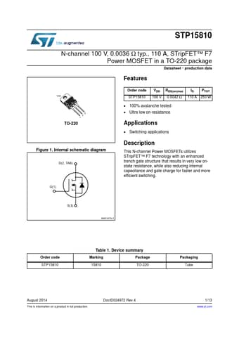  Datasheet Preview Page 1