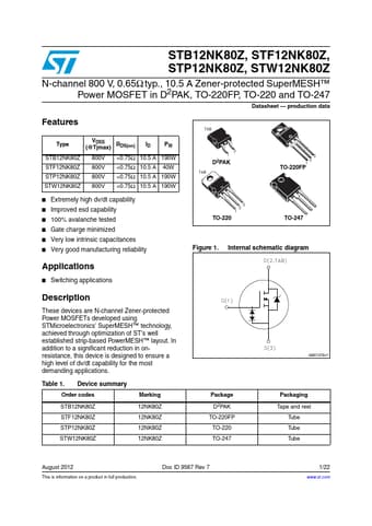  Datasheet Preview Page 1